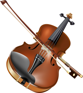 Violin and bow PNG-12846